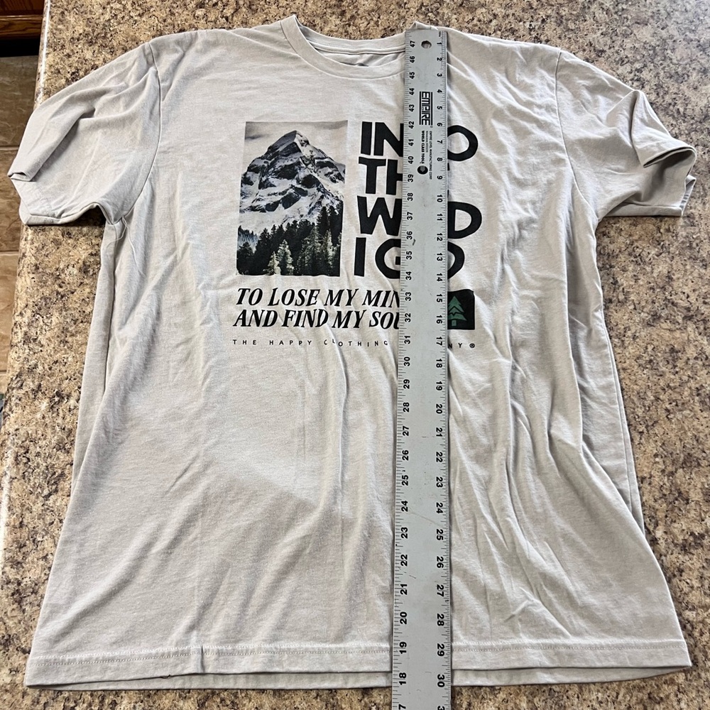 The Happy Clothing Co Men's 'Into The Wild I Go' Graphic John Muir quote shirt
